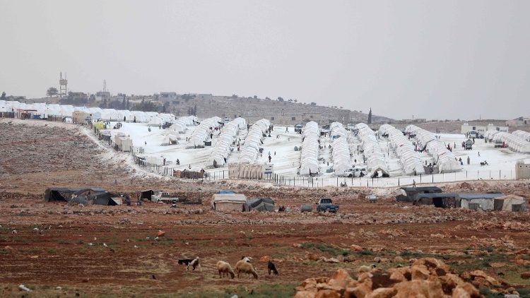Refugee camp "Hope" on the Syrian Turkish border