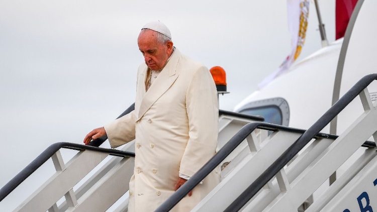 Papst Franziskus bei einer Apostolischen Reise