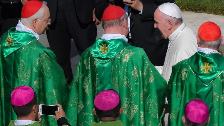 Pope Francis at the opening Mass for the Synod of Bishops on "Young People, the Faith and Vocational Discernment"