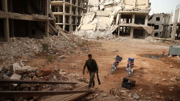 Thành phố Idlib bị chiến tranh tàn phá