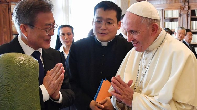 A koreai elnök és Ferenc pápa
