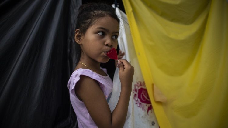 Une enfant du Honduras arrivée dans l'État du Chiapas (Mexique), le 23 octobre 2018 