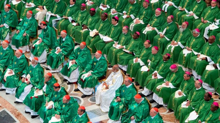 वाटिकन में विश्व धर्माध्यक्षीय धर्मसभा के धर्माचार्य 