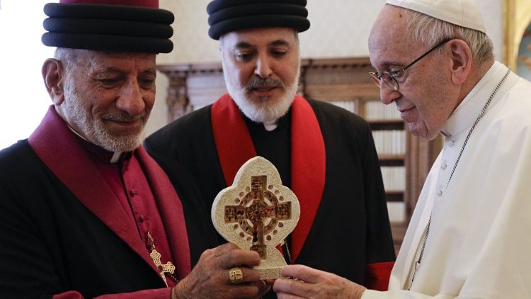 教皇フランシスコ、アッシリア東方教会カトリコス総主教マル・ゲワルギス３世を迎えて　2018年11月9日