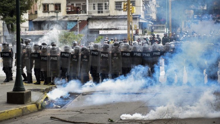 Studentenaufmarsch in Caracas am vergangenen Donnerstag