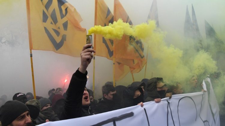 Manifestazioni di protesta a Kiev