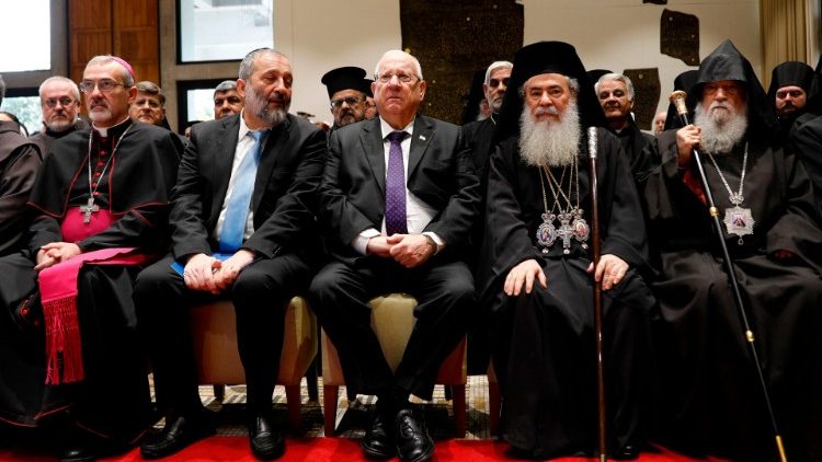 Izraelio prezidento naujametinis suisitikimas su Šventosios Žemės krikščionių lyderiais