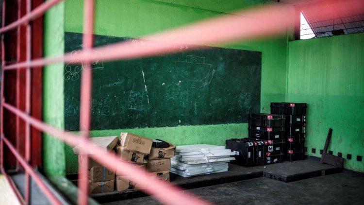 Image d’illustration. Une école vide dans les faubourgs de Kinshasa. 