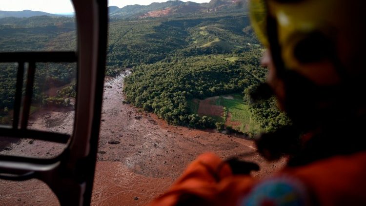 A brumadinói bányánál történt gátszakadás Brazíliában