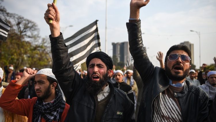 Islamabad im Februar 2019: Islamisten protestieren gegen den Freispruch Asia Bibis 