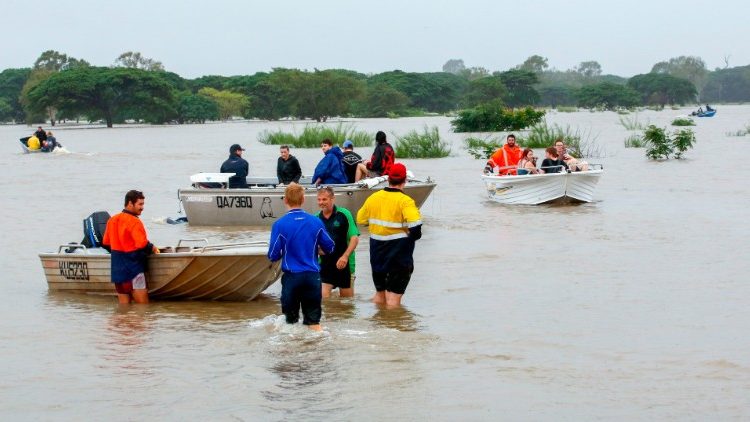 Gli effetti dell'alluvione a Townsville nel North Queensland, Australia
