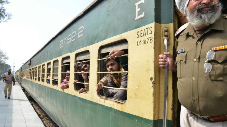 Indian passengers returning from Pakistan on the Samjhauta Express, also called the Friendship Express