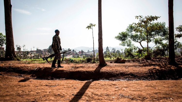 Image d'illustration. Un soldat congolais lors d'une ronde à Butembo, le 9 mars 2019.