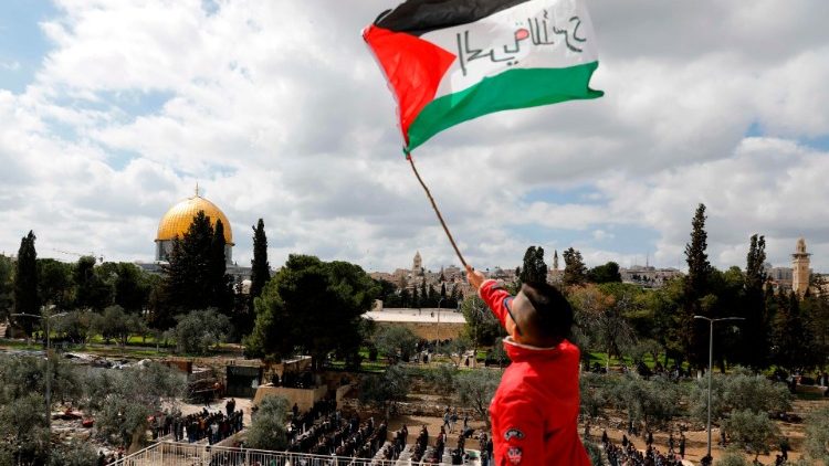 Jerusalem - mit palästinensischer Flagge