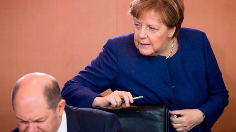 Bundeskanzlerin Merkel und Finanzminister Olaf Scholz