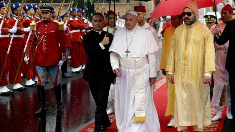 البابا فرنسيس والعاهل المغربي محمد السادس
