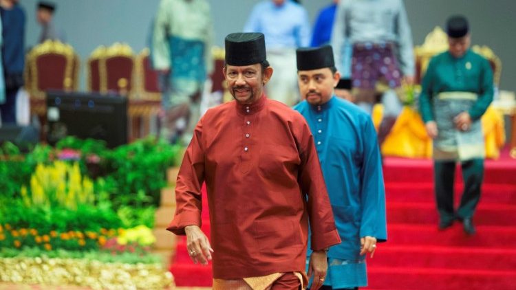 Sultan Hassanal Bolkiah von Brunei 2019 bei einem Auftritt in Bandar Seri Begawan