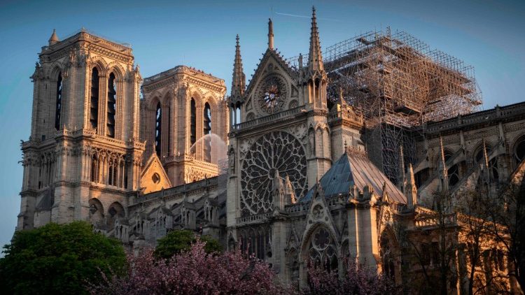 Cathedral of Notre Dame following a devastating fire