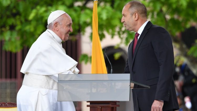 Папа Франциск с президента на Република България, Румен Радев