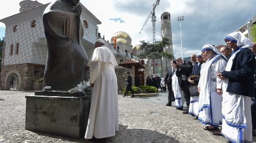 Wortlaut: Gebet von Papst Franziskus in der Mutter-Teresa-Gedenkstätte, Skopje