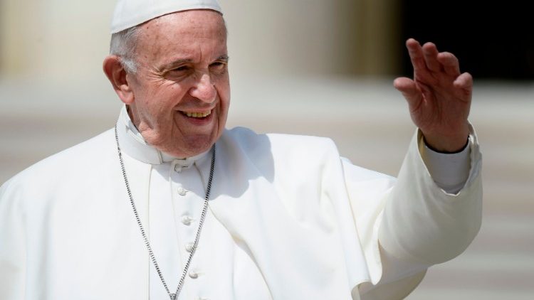 Påven Franciskus vid onsdagsaudiensen