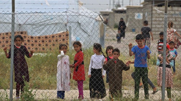 Campo de refugiados no Iraque