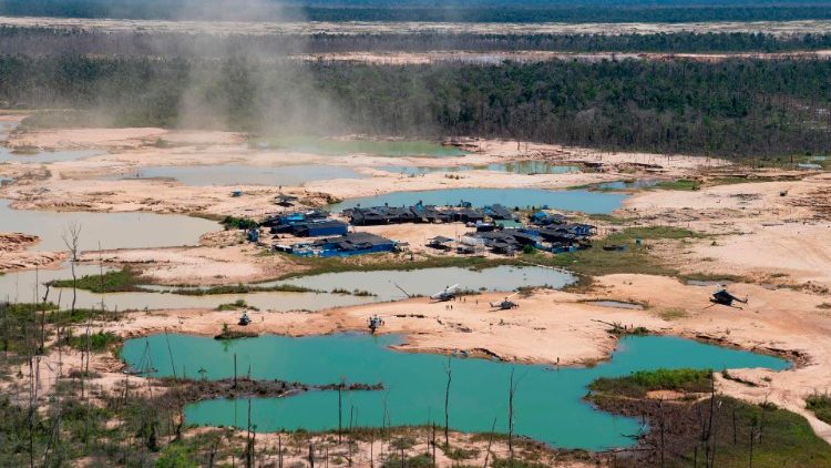 Peru: chemisch entholztes Gebiet am Amazonas