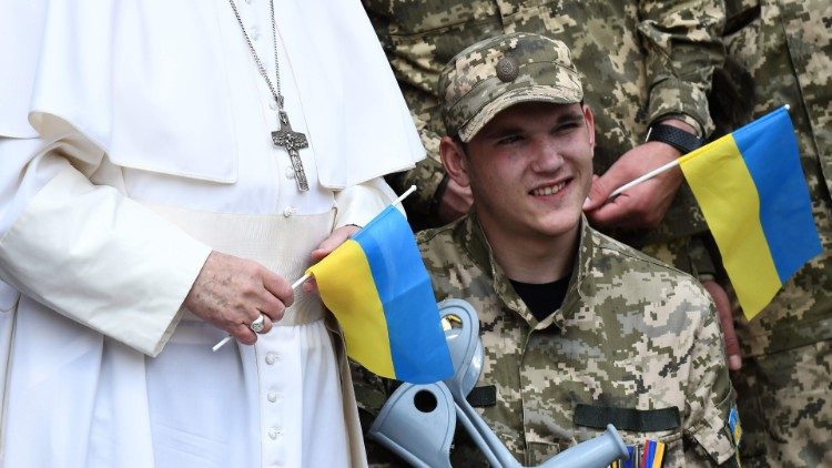 Папа вітае ўкраінскіх вайскоўцаў