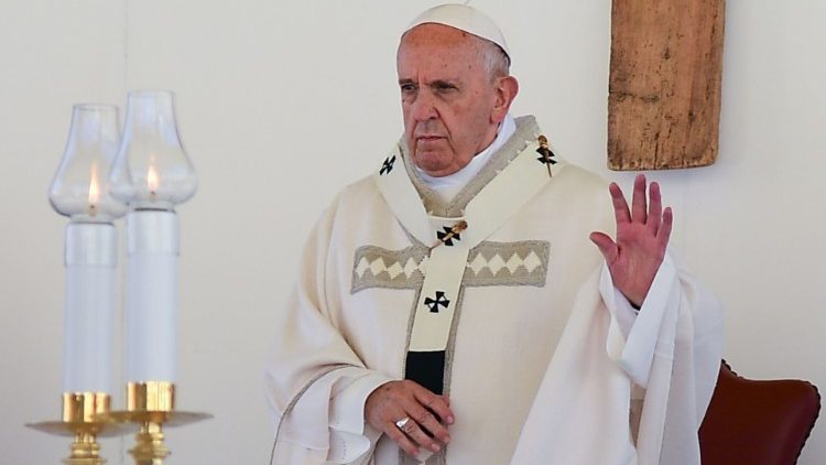 Pope Francis celebrates Mass in Camerino, Italy