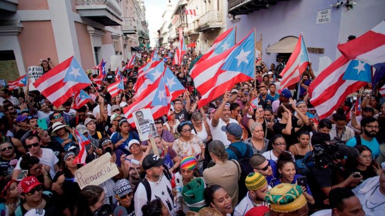 Demonstration gegen den Gouverneur von Puerto Rico