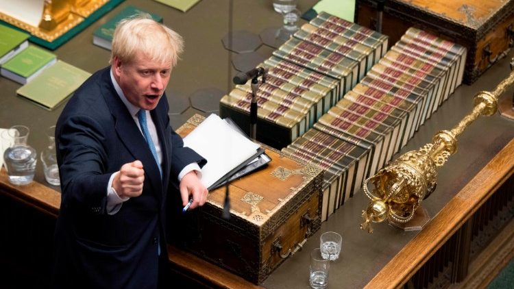 Boris Johnson devant le Parlement britannique, le 25 juillet 2019. 