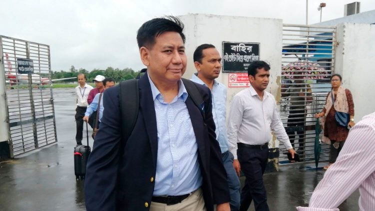 Myanmar delegation arriving at Cox's Bazar airport on July 27, 2019. 