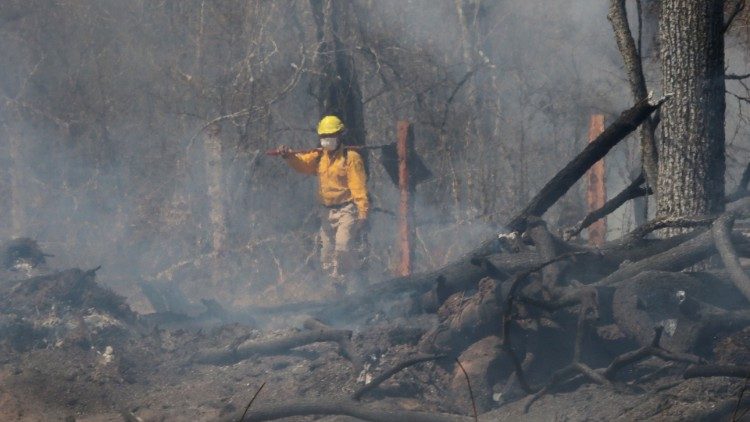 As imagens da floresta devastada pelo fogo na Bolívia, em 22 de agosto de 2019