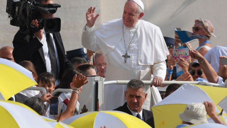 教皇フランシスコ、バチカン・聖ペトロ広場での一般謁見　2019年8月28日
