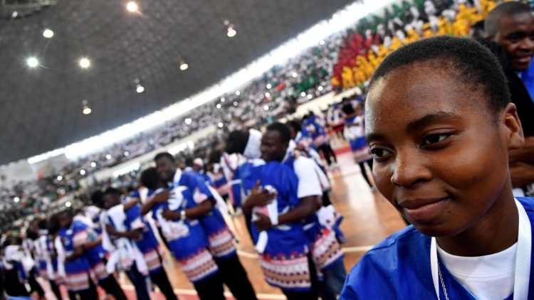 Der Papst an Afrikas Jugend: Szene vom Ort der Begegnung in Maputo