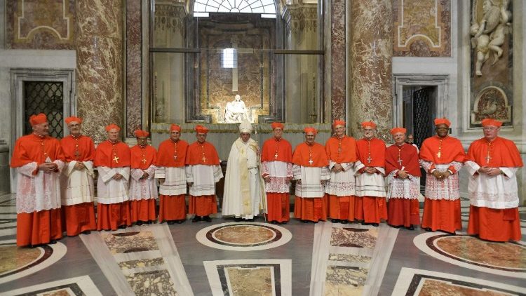 Pope Francis with the Cardinals created on 5 October 2019