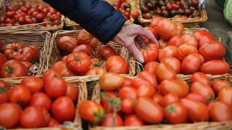 Tomaten auf einem Marktstand