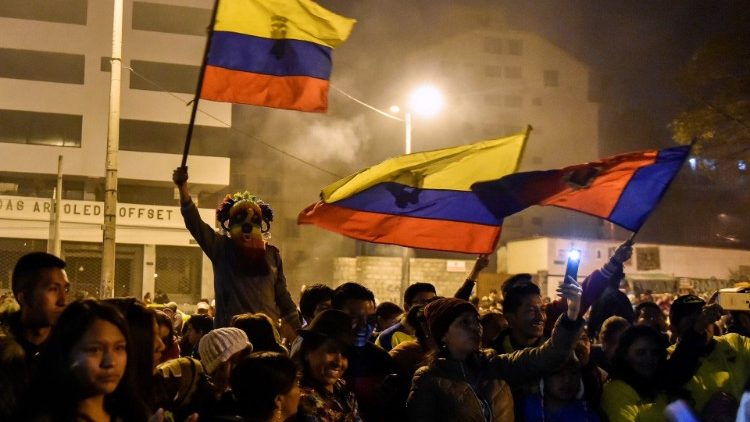 इक्वाडोर के विरोध प्रदर्शनकारी