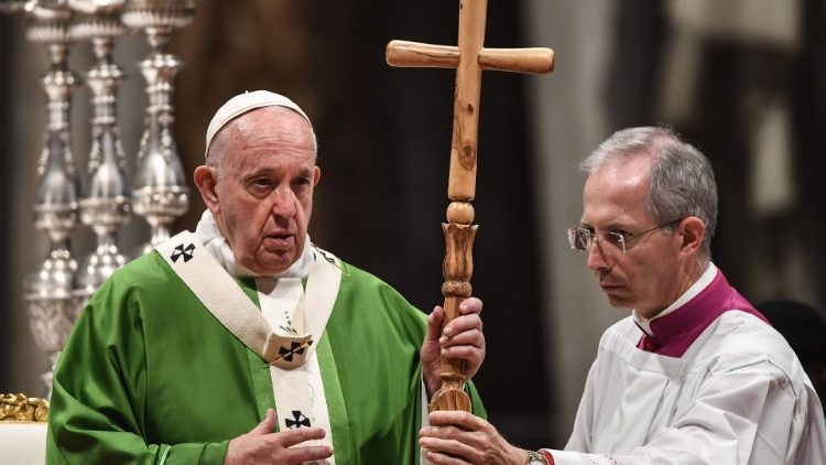 Папата Фрањо во базиликата Свети Петар по повод 93 Светската мисиска недела