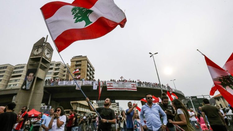 Manifestation dans les rues de Beyrouth, la capitale, le 26 octobre 2019.