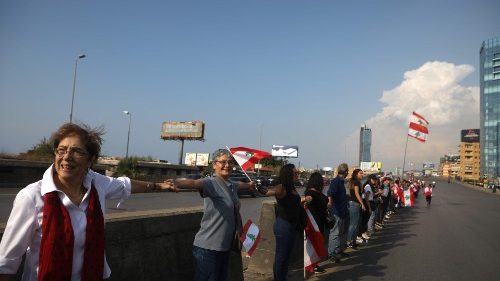 Libanon: Menschenkette für Demokratie