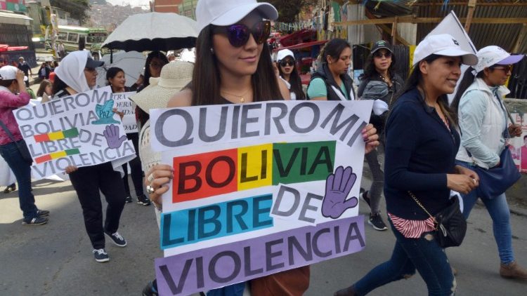 Une marche contre la violence en Bolivie, le 8 novembre 2019 à La Paz.