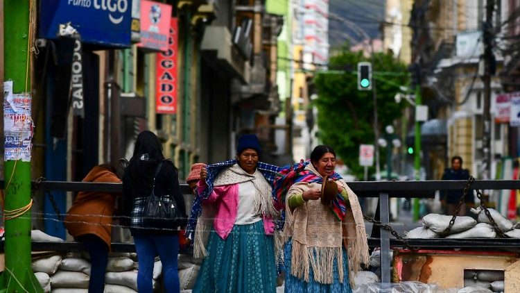 Le vie di La Paz dopo le proteste