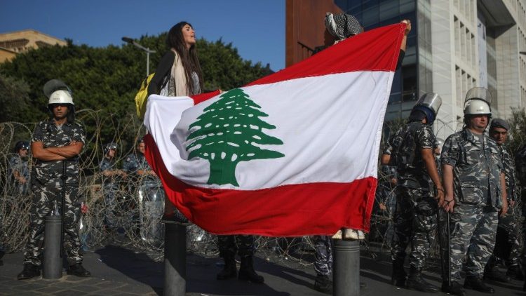 Manifestations aux abords du Parlement, dans le centre de Beyrouth