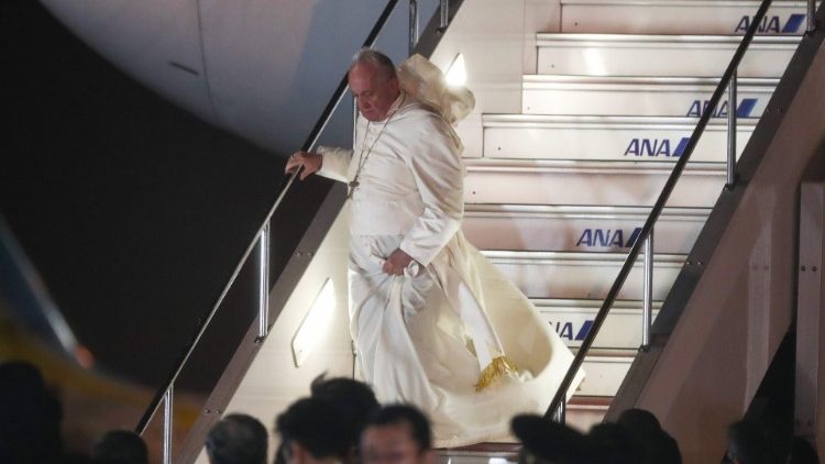 羽田空港に到着された教皇フランシスコ　2019年11月23日