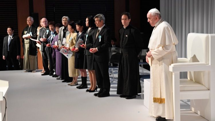 教皇フランシスコ、東日本大震災被災者との集い　2019年11月25日　東京
