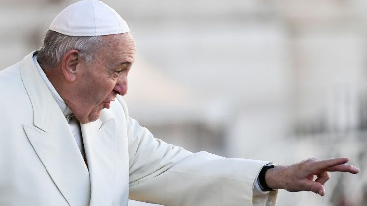 Påven Franciskus vid allmänna audiensen 4 december 2019