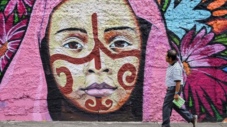 Ein Friedens-Graffito in der kolumbianischen Stadt Cali