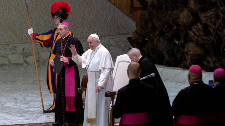 教皇フランシスコ、バチカン・パウロ6世ホールでの一般謁見　2019年12月11日
