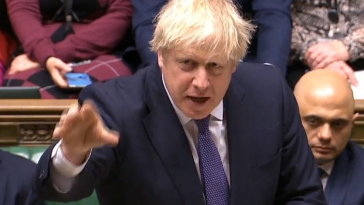 Boris Johnson interviene alla Camera dei Comuni 